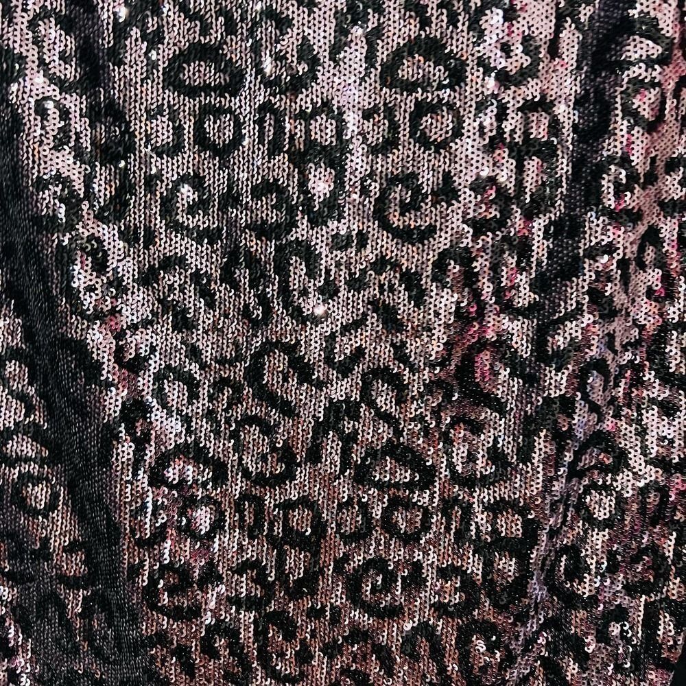 N12h First Row Sequin Midi Purple Leopard Print S… - image 8